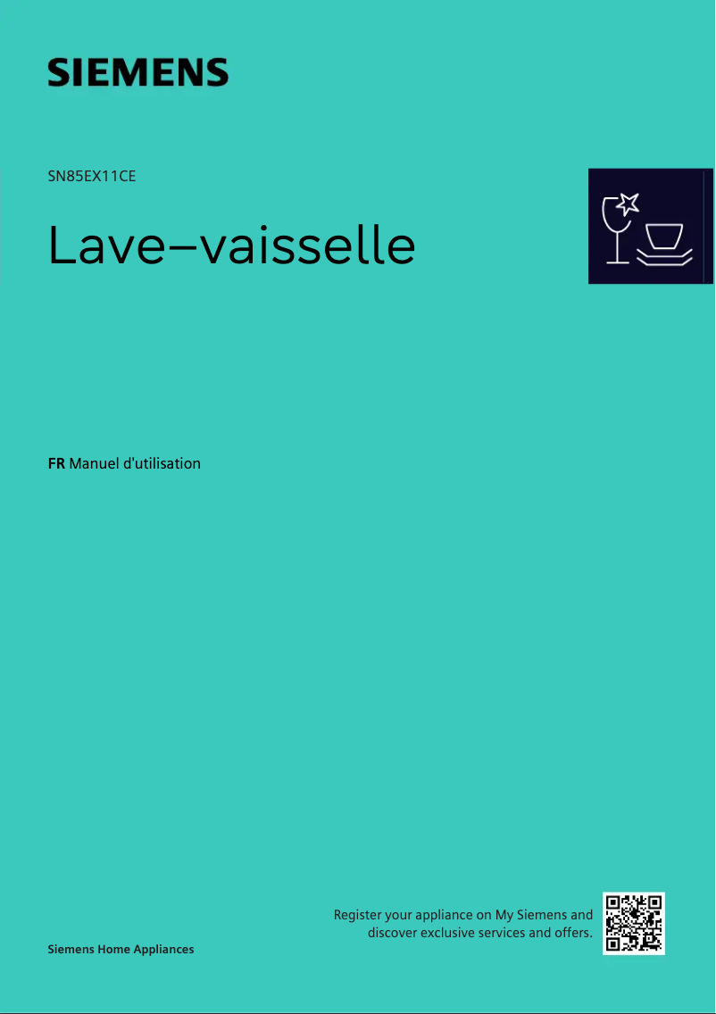 Image de la première page du manuel de l'appareil SN85EX11CE