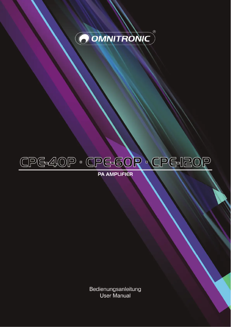 Page n°1 - Manuel utilisateur Omnitronic CPE-40P