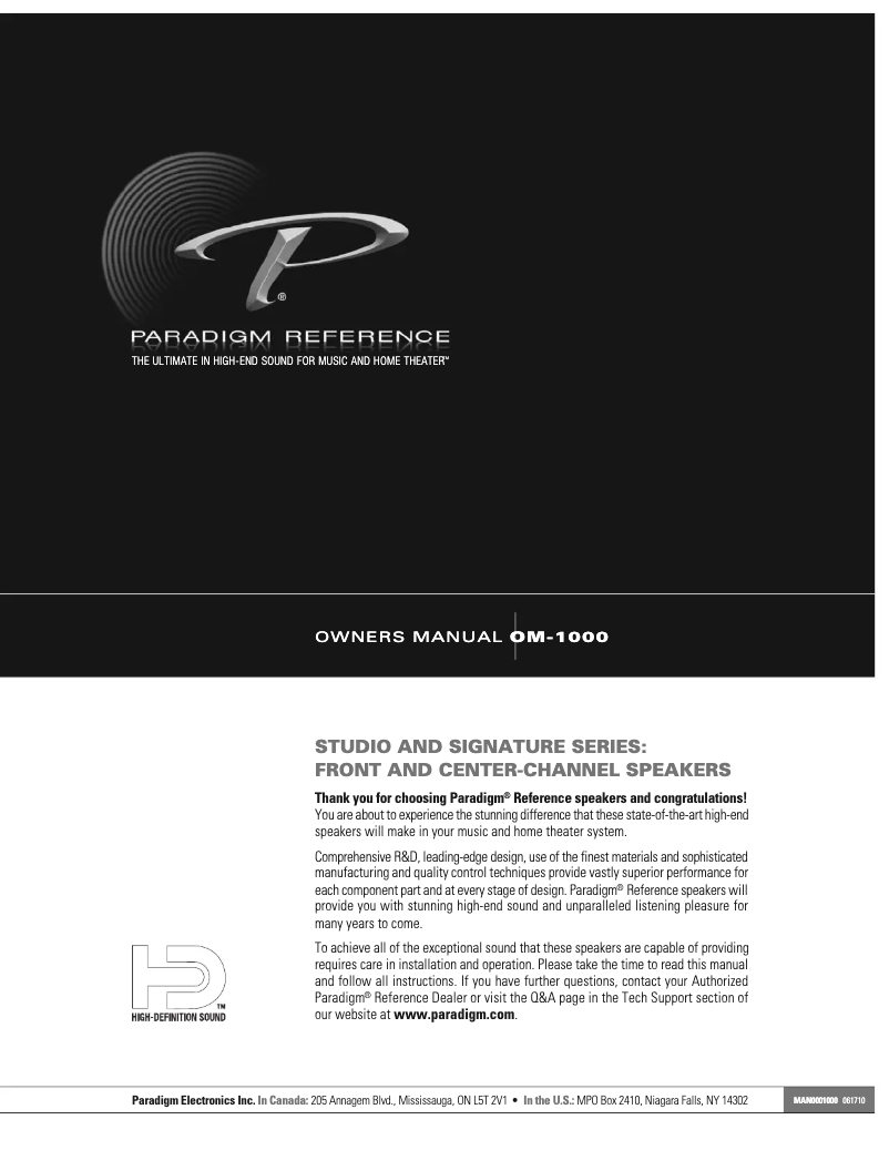 Image de la première page du manuel de l'appareil Studio 10 v5