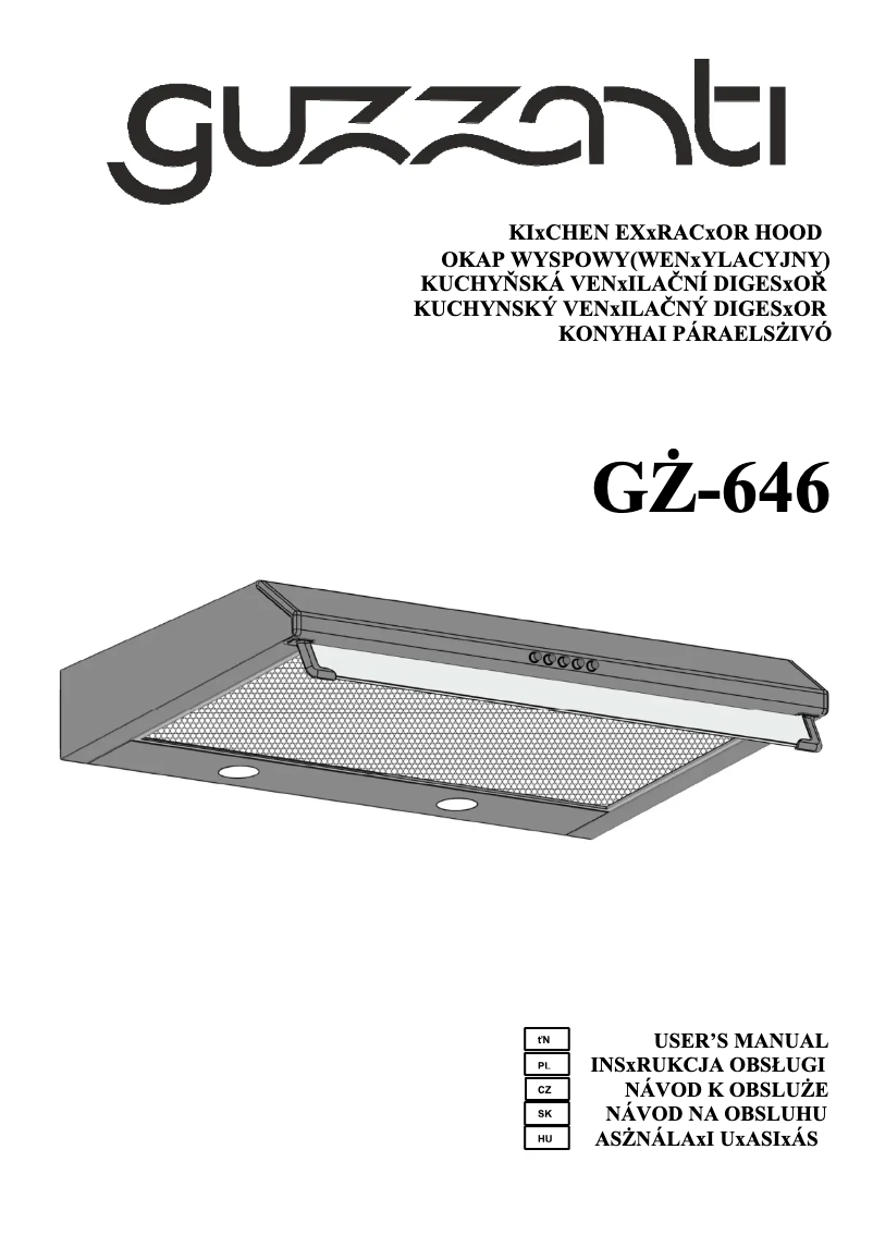 Page 1 de la notice Manuel utilisateur Guzzanti GZ 646S