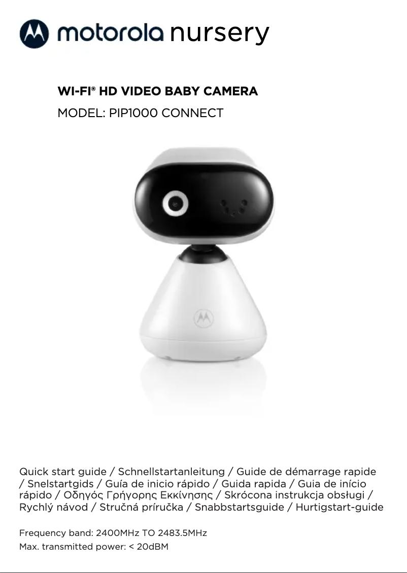 Page 1 de la notice Manuel utilisateur Motorola PIP1000 Connect