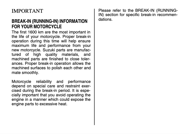 Page 1 de la notice Manuel utilisateur Suzuki NEX FI (2012)