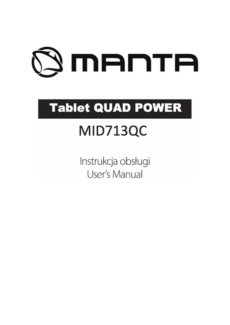 Image de la première page du manuel de l'appareil Quad Power MID713QC