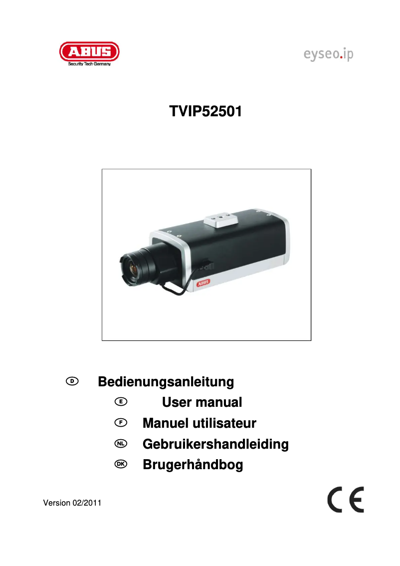 Página 1 del manual Manual de usuario Abus TVIP52501