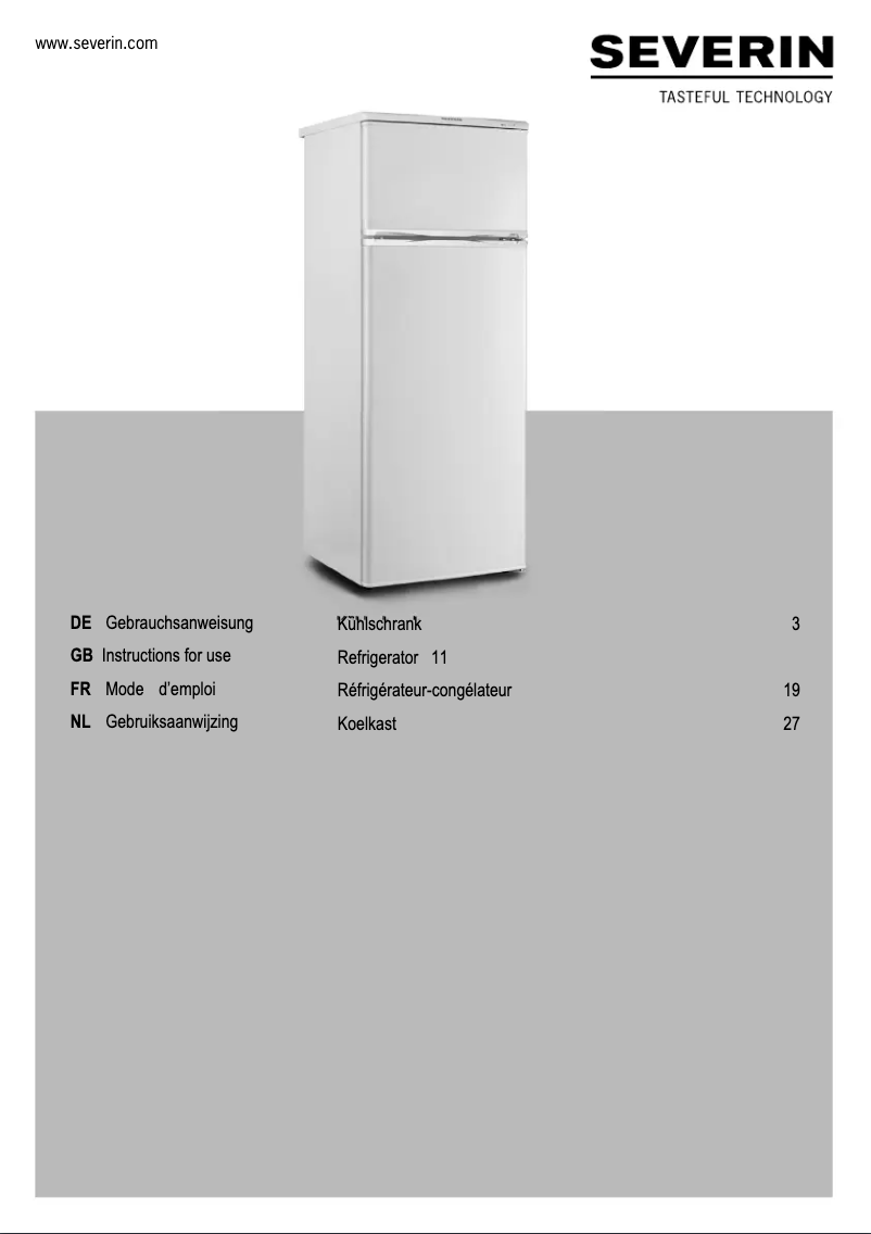 Page n°1 - Manuel utilisateur Severin KS9787