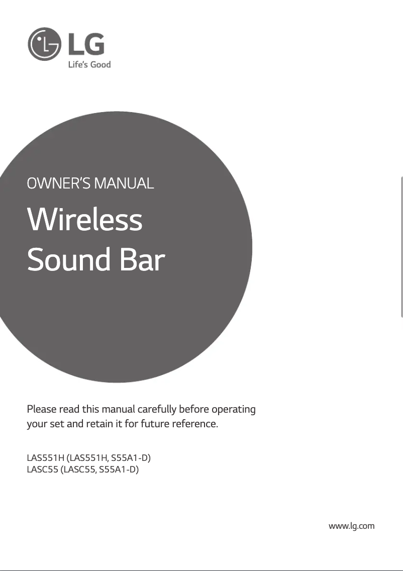 Page 1 de la notice Manuel utilisateur LG LASC55