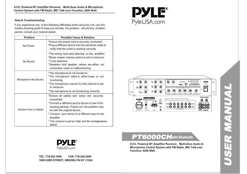 Image de la première page du manuel de l'appareil PT6000CH