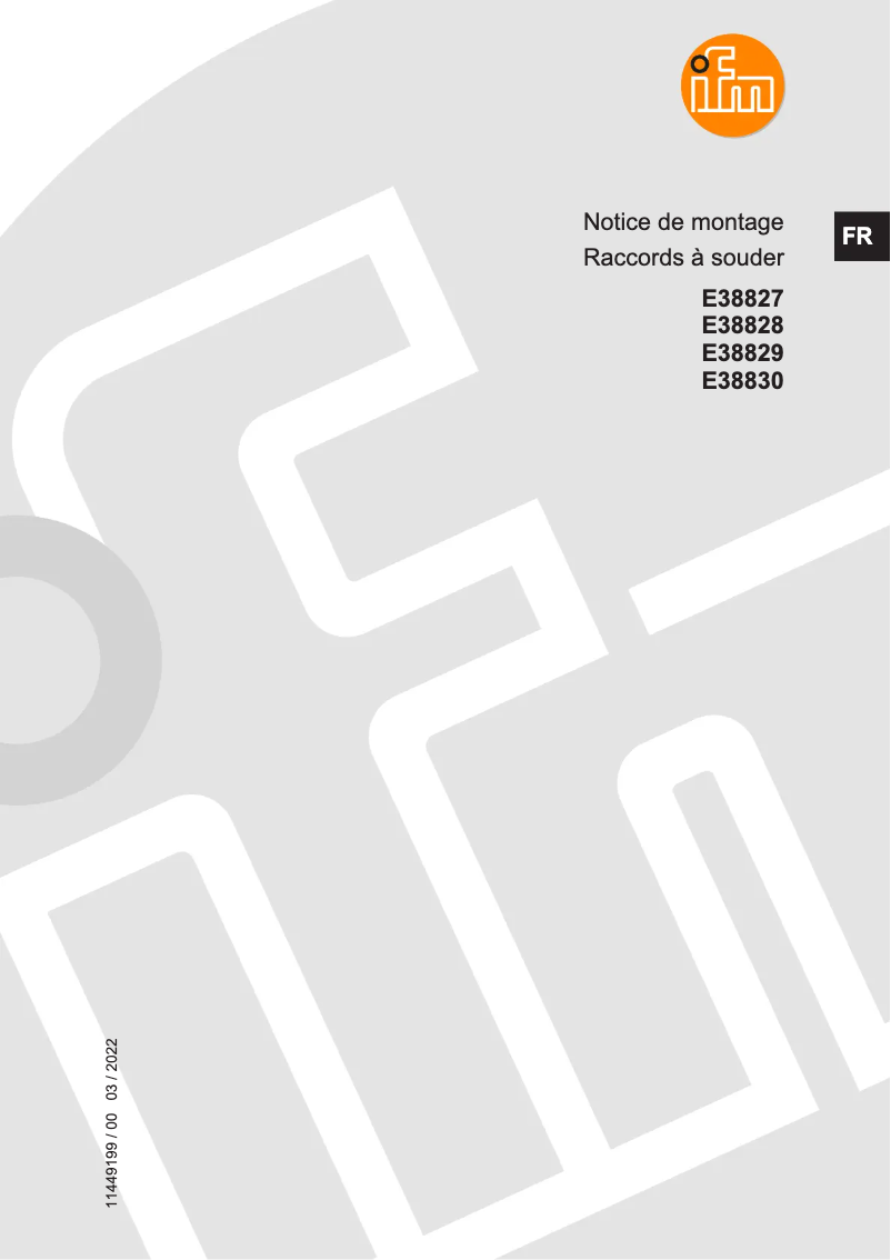 Page 1 de la notice Manuel utilisateur IFM E38828