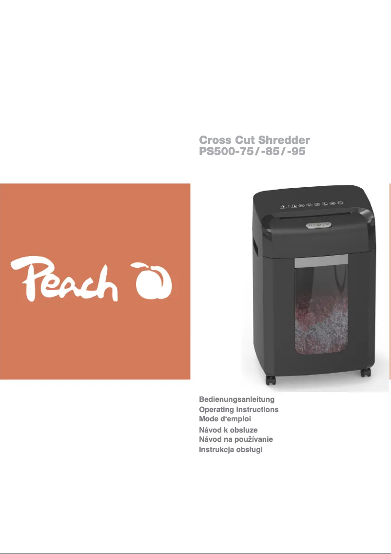 Page n°1 - Manuel utilisateur Peach PS500-75