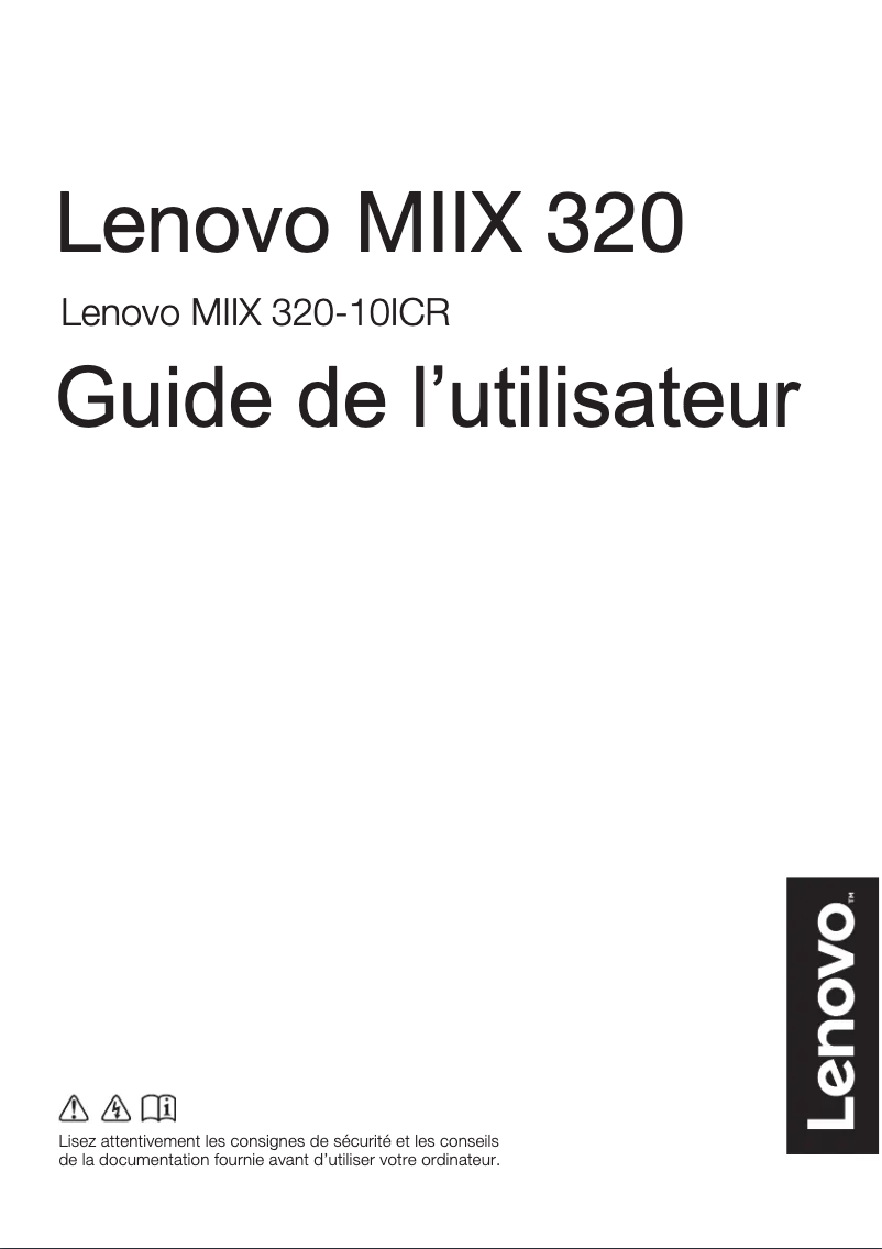 Page n°1 - Manuel utilisateur Lenovo IdeaPad Miix 320