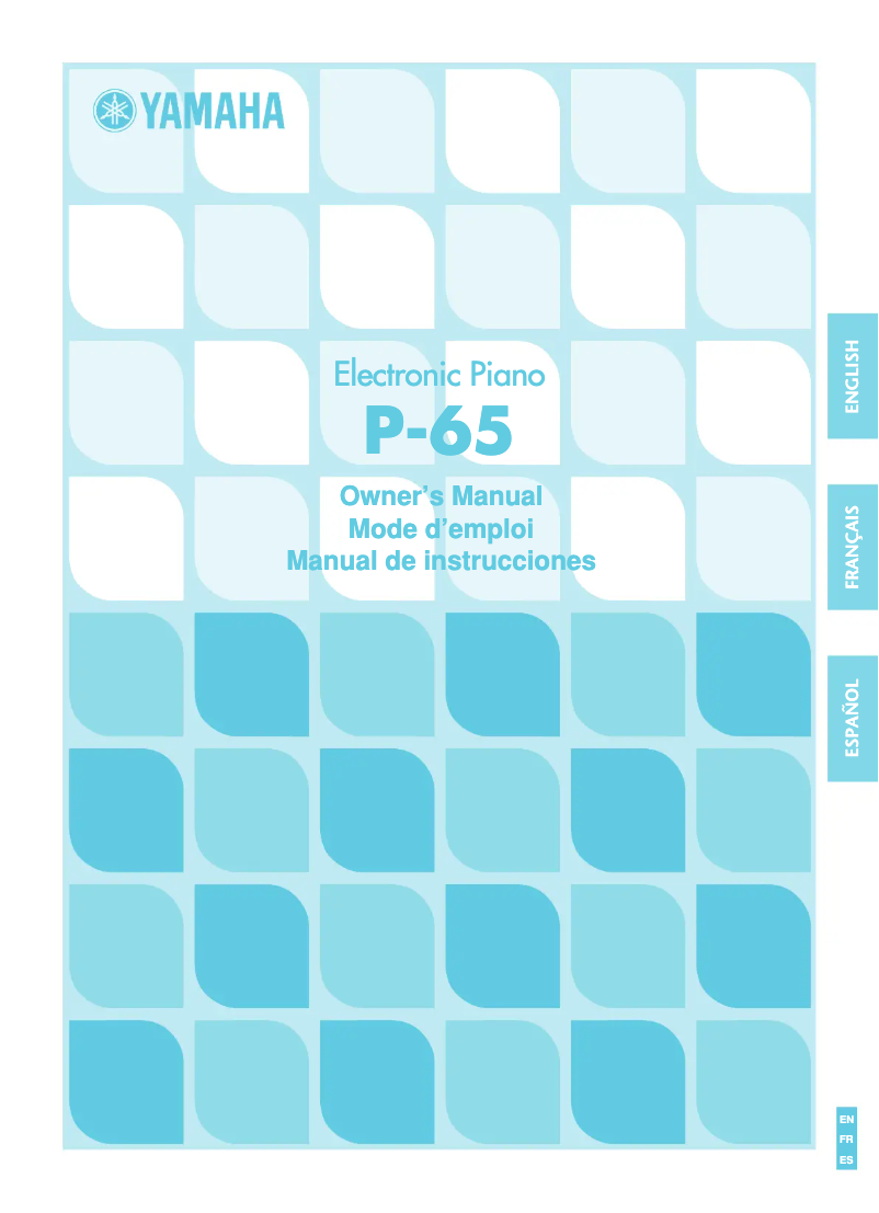 Page n°1 - Manuel utilisateur Yamaha P-65