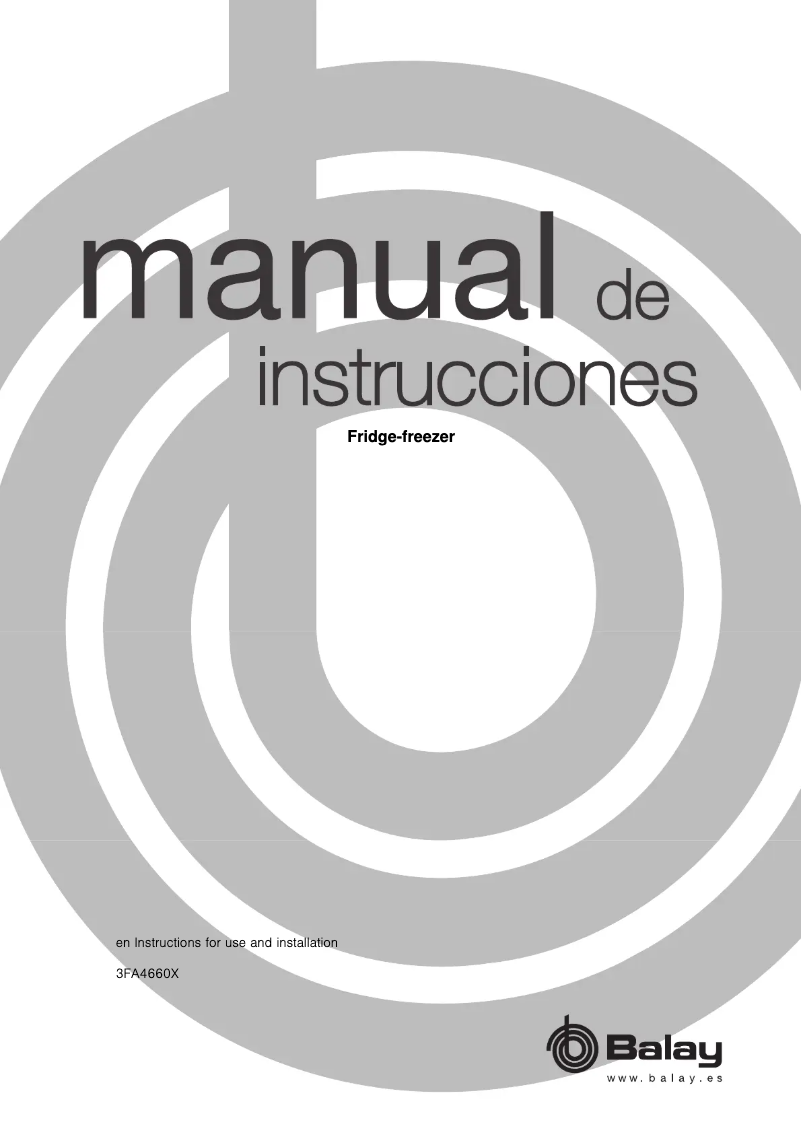 Page 1 de la notice Manuel utilisateur Balay 3FA4660X