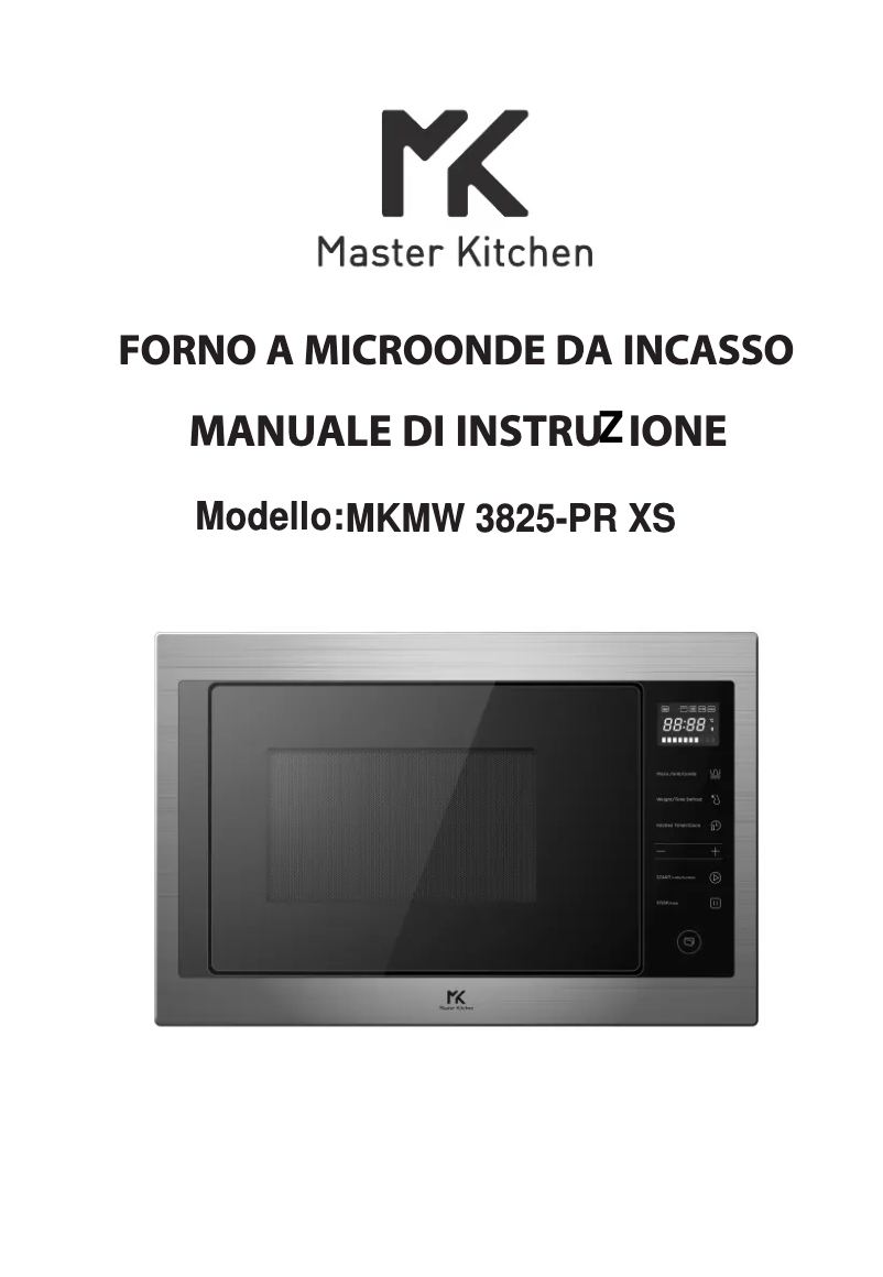Page n°1 - Manuel utilisateur Master Kitchen MKMW 3825-PR XS