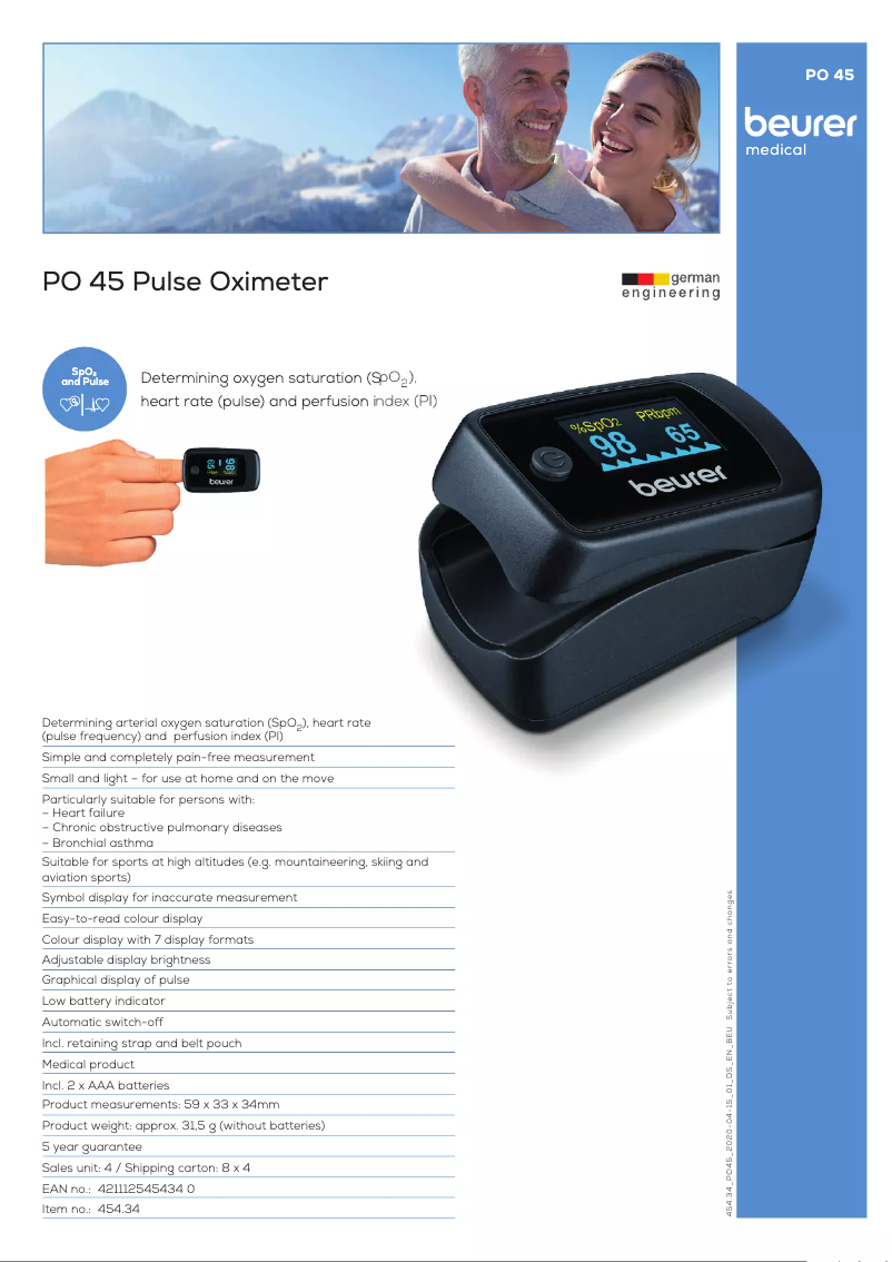 Image de la première page du manuel de l'appareil PO 45