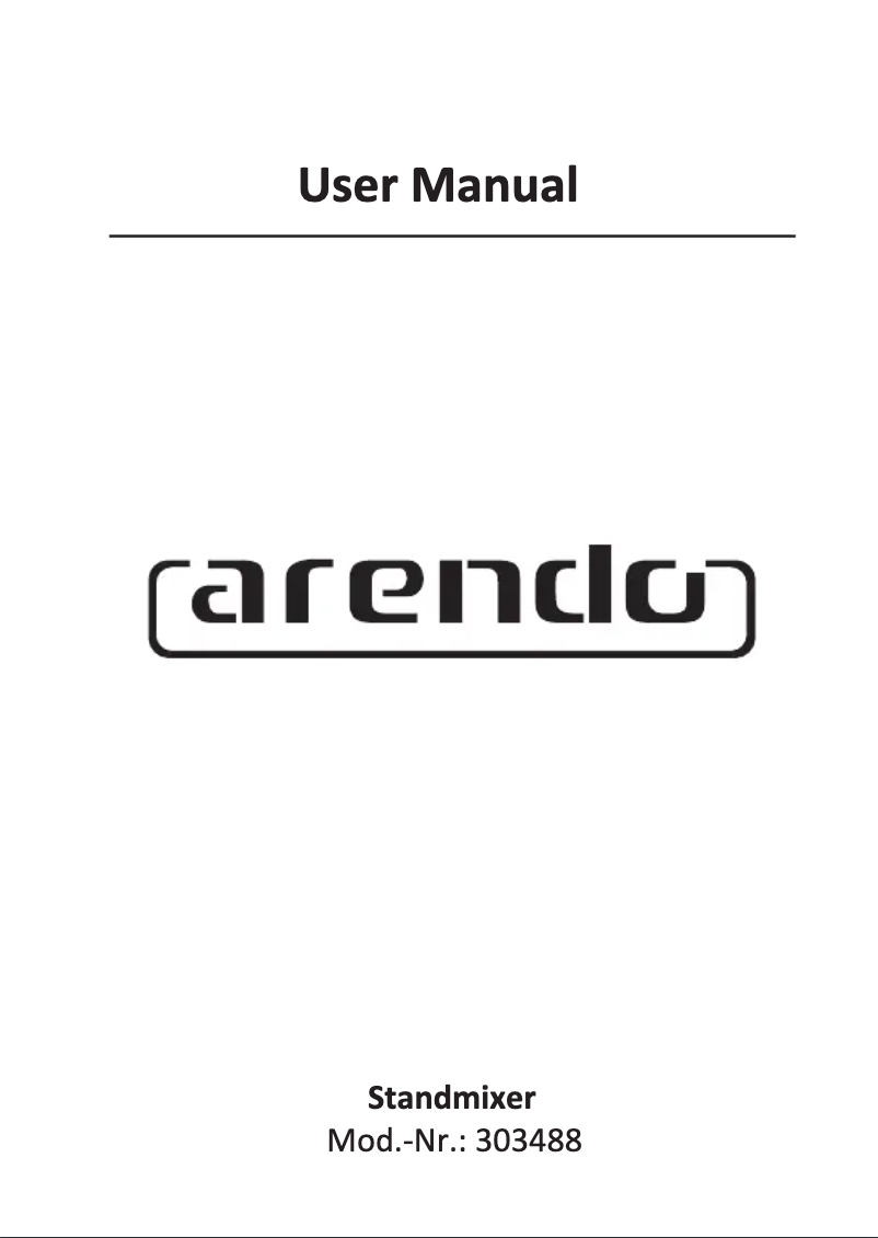 Page 1 de la notice Manuel utilisateur Arendo 303488