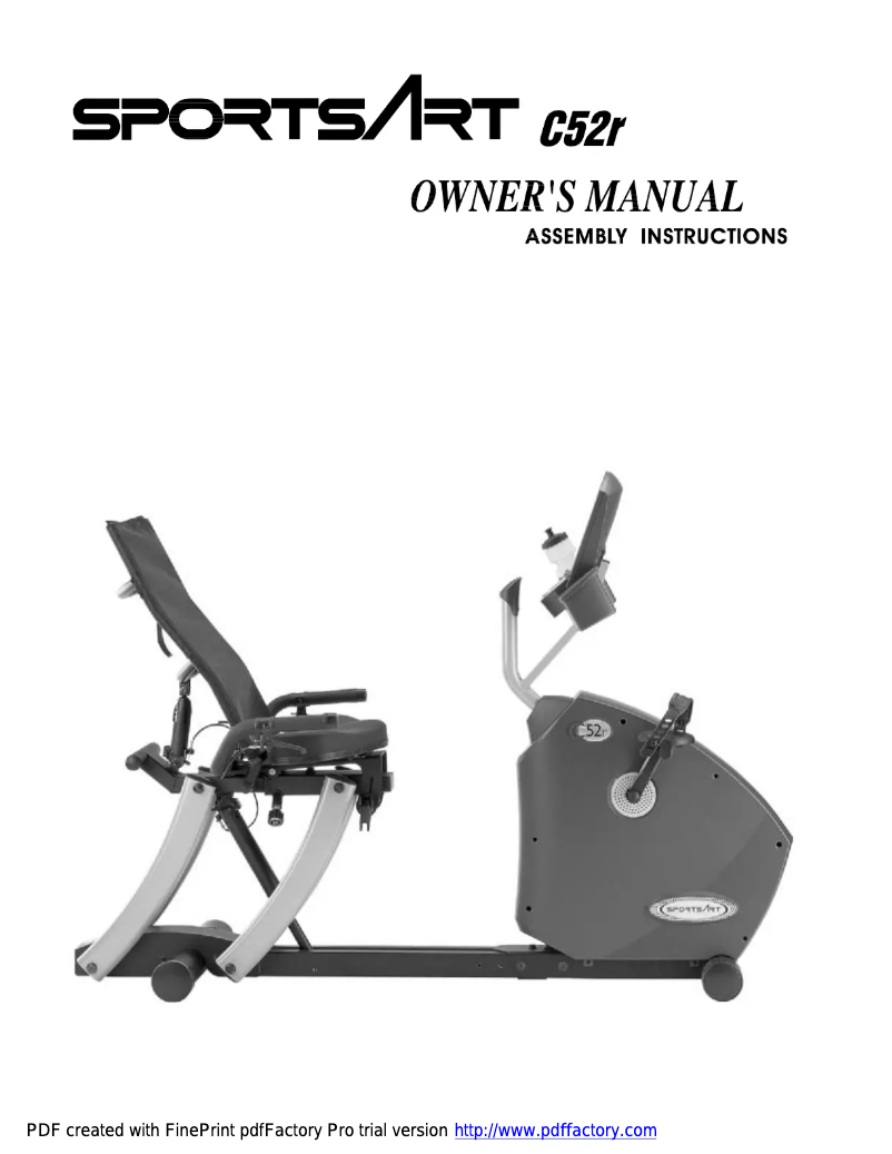 Image de la première page du manuel de l'appareil C52R