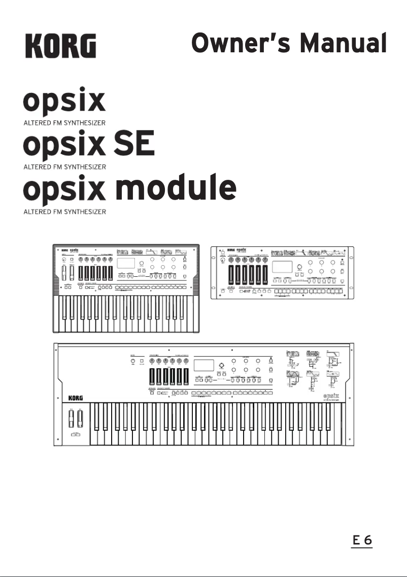 Image de la première page du manuel de l'appareil Opsix MK2