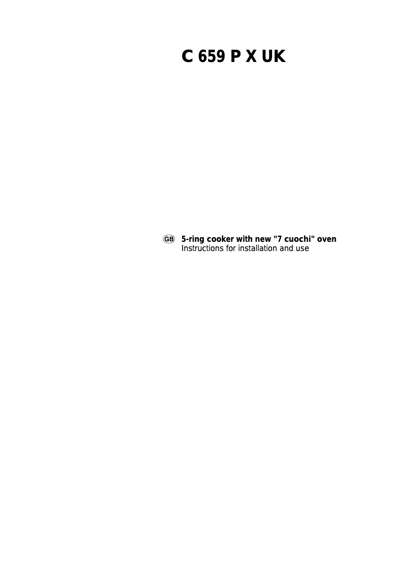 Image de la première page du manuel de l'appareil C659PXUK