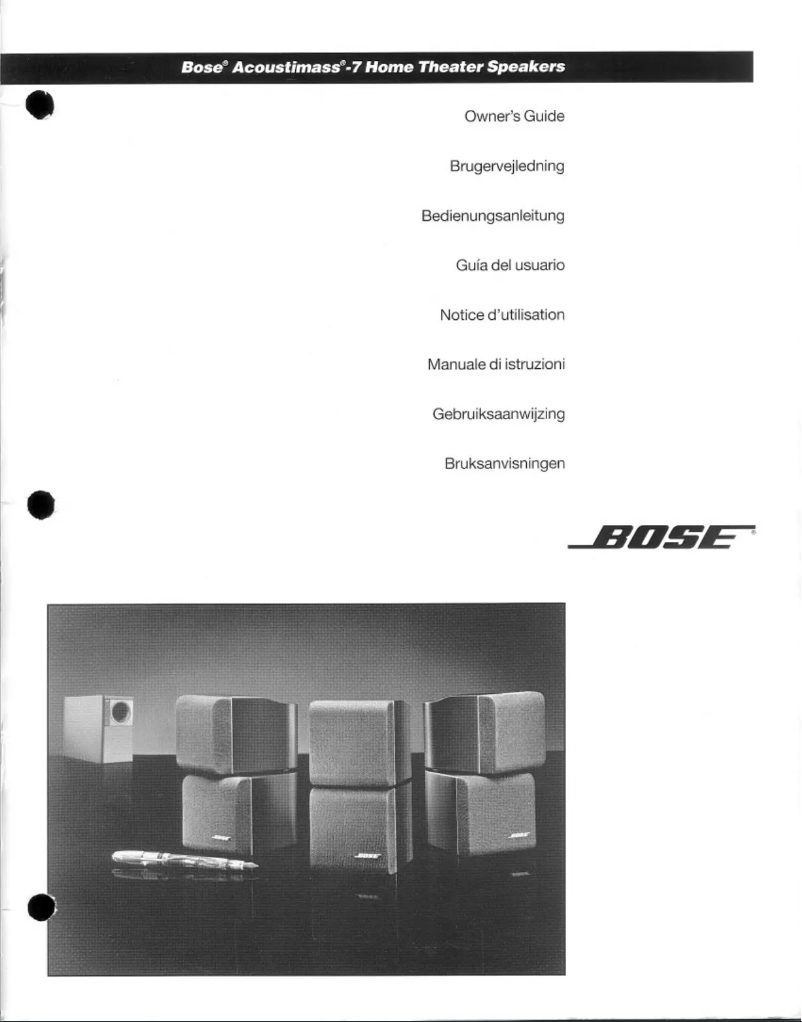 Page 1 de la notice Manuel utilisateur Bose Acoustimass system 7