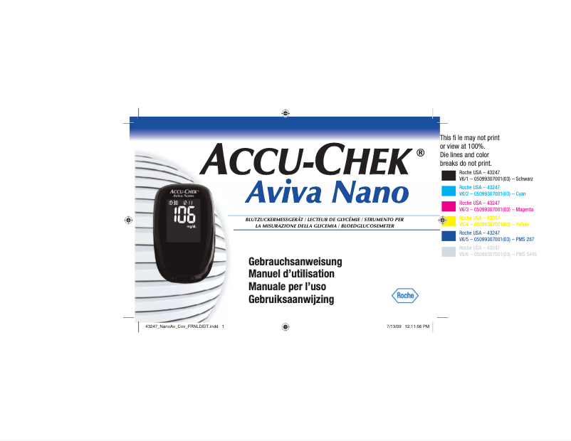 Page n°1 - Manuel utilisateur Accu-Chek Aviva Nano