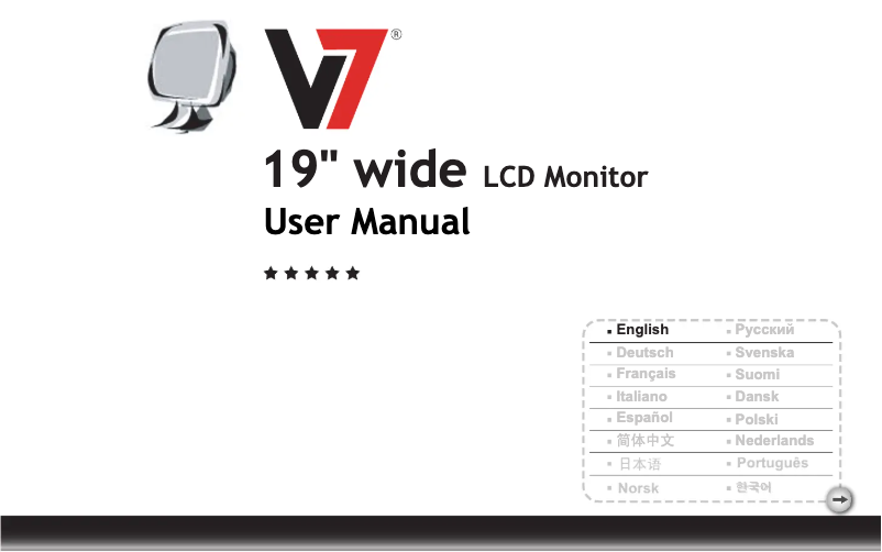 Page 1 de la notice Manuel utilisateur V7 D19W12B-N6