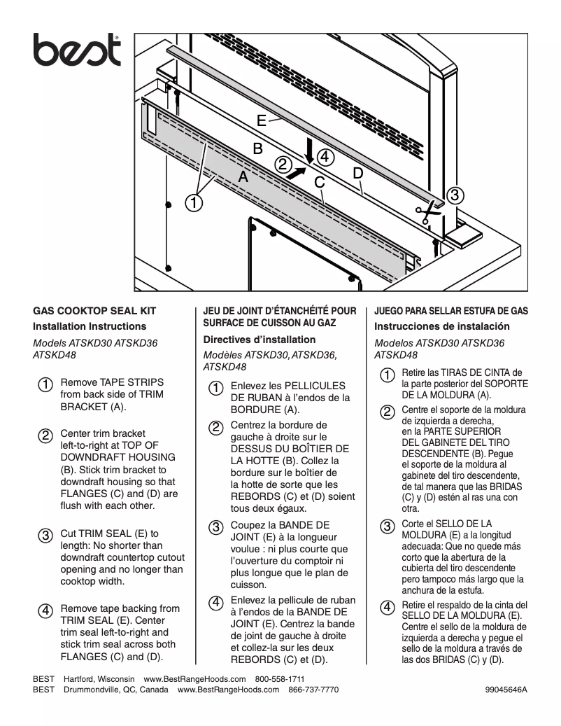 Page n°1 - Manuel utilisateur Best ATSKD36