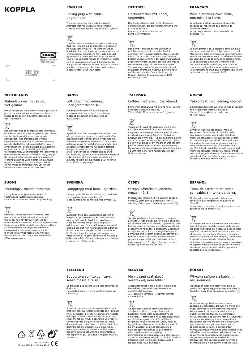 Imagen de la primera página del manual del dispositivo KOPPLA 104.654.33