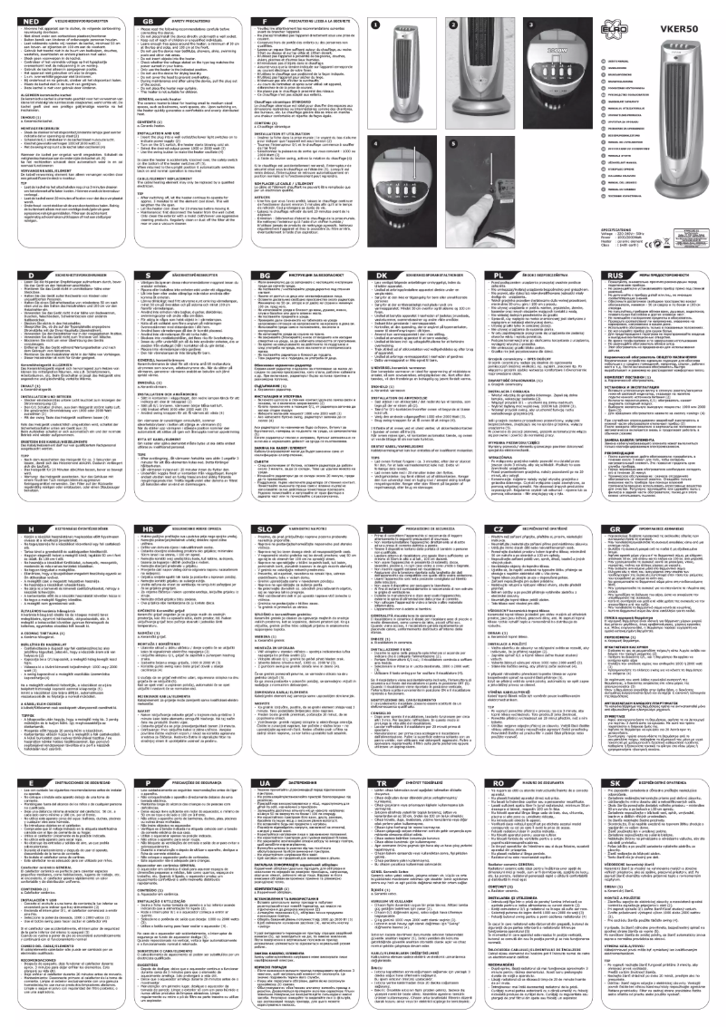 Page n°1 - Manuel utilisateur Elro VKER50