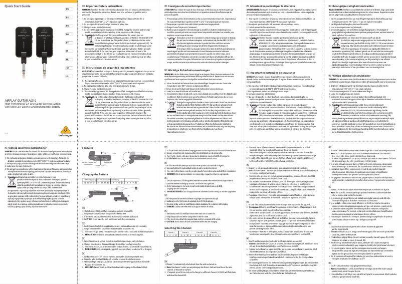 Página 1 del manual Manual de usuario Behringer Airplay Guitar ULG10