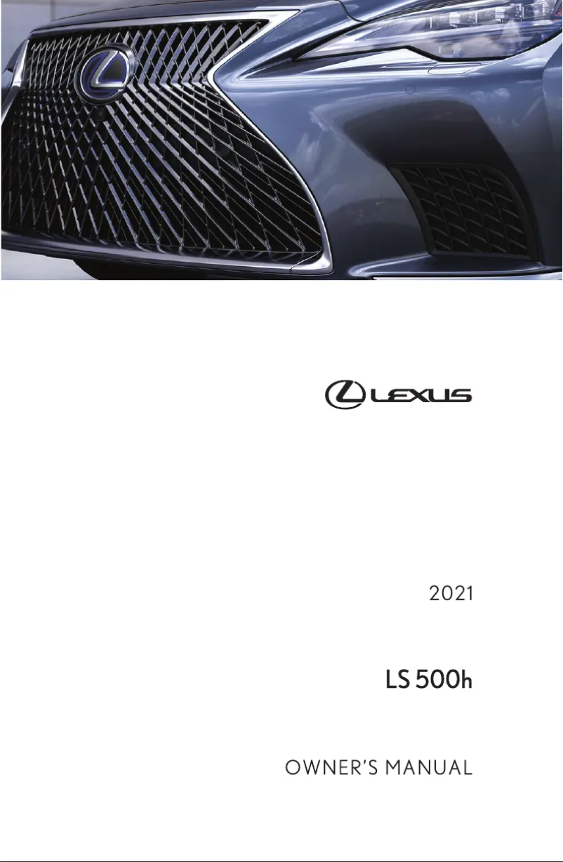 Página 1 del manual Manual de usuario Lexus LS 500h (2021)