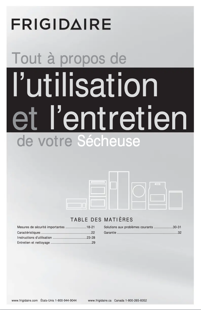 Imagen de la primera página del manual del dispositivo FFQE5000QW