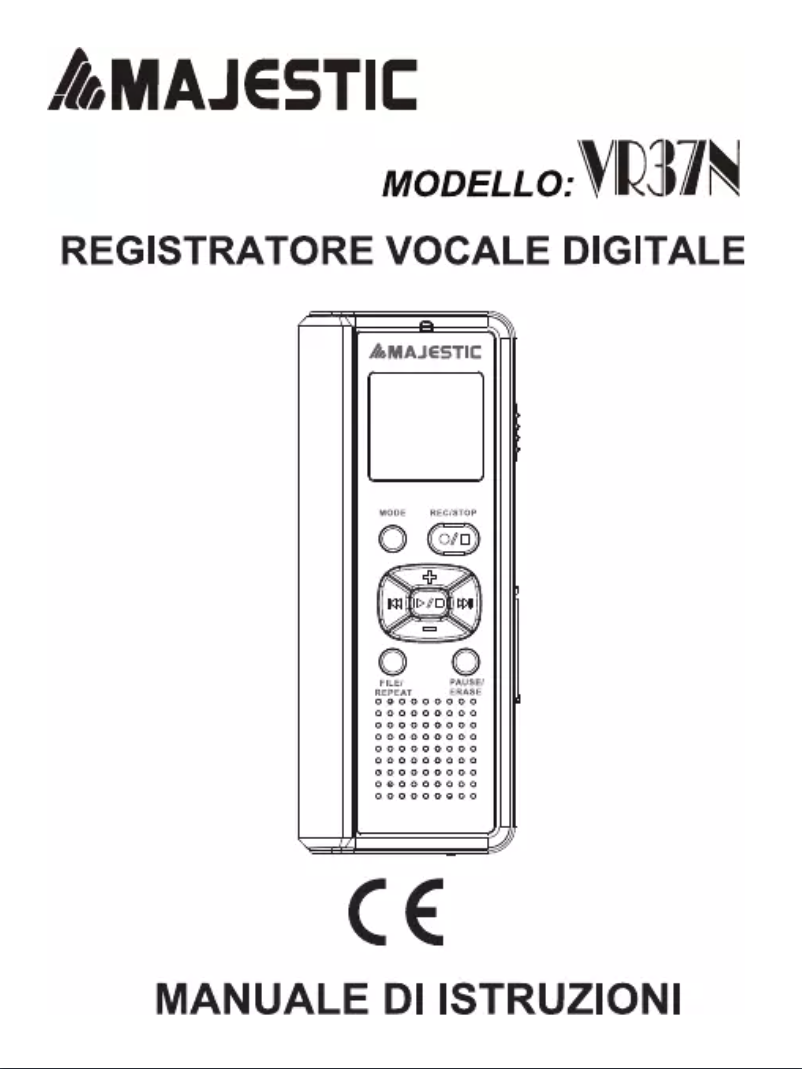 Page 1 de la notice Manuel utilisateur Majestic VR-37