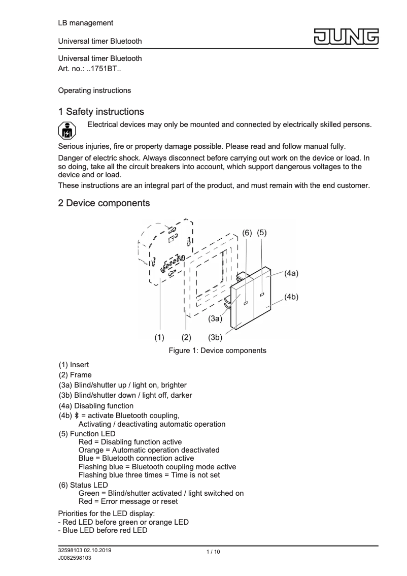 Image de la première page du manuel de l'appareil LS1751PBT