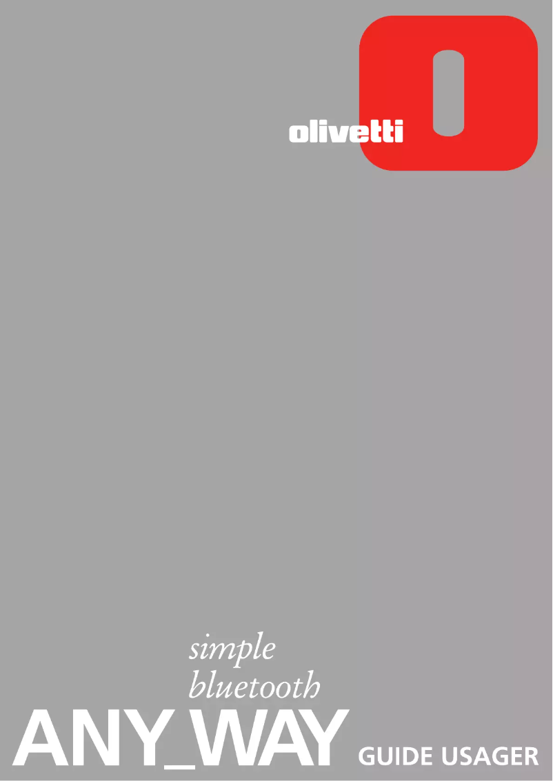 Image de la première page du manuel de l'appareil Any_way bluetooth