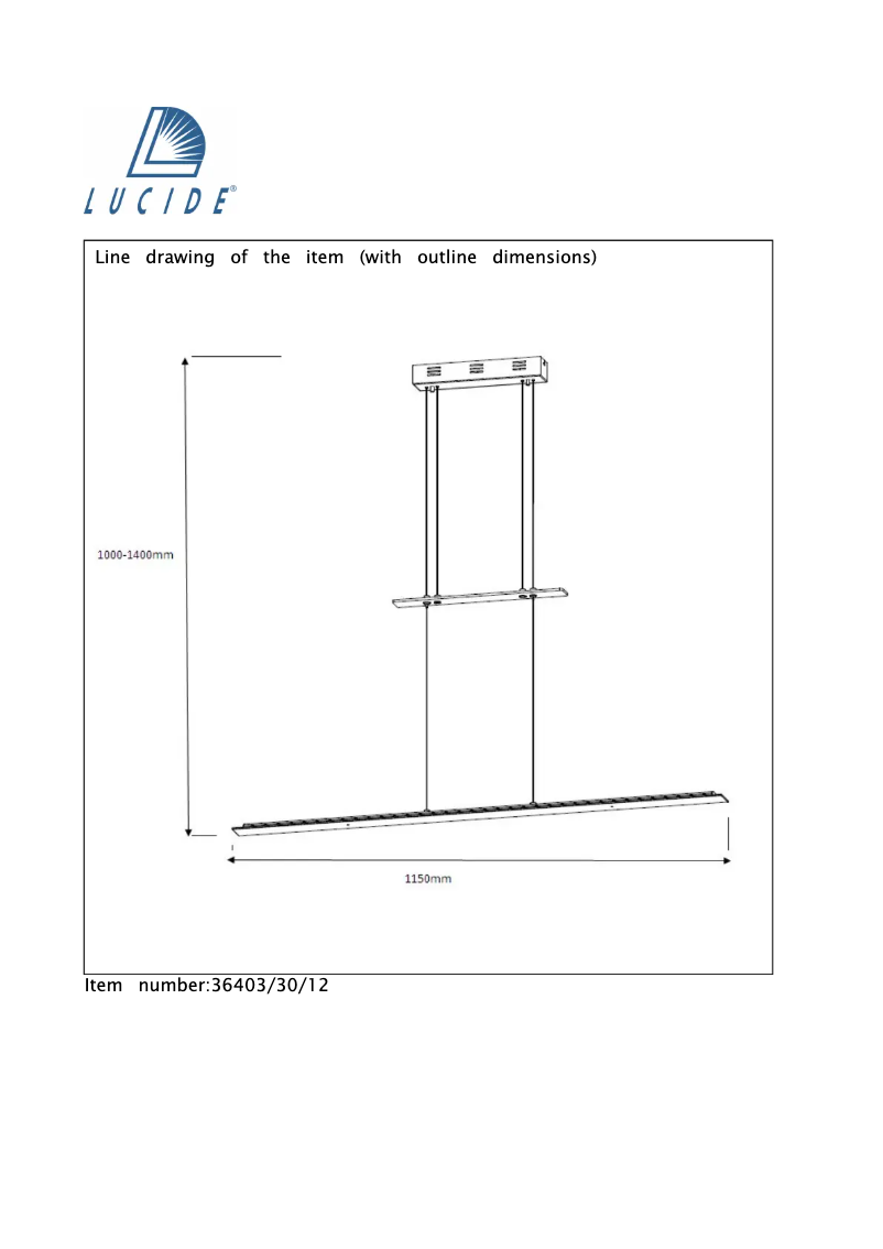 Página 1 del manual Manual de usuario Lucide Nova 36403/30/12