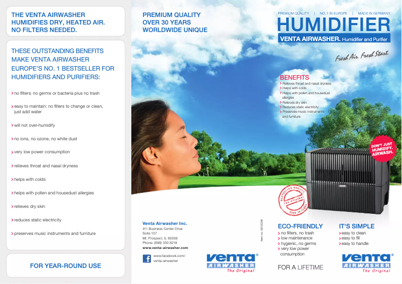 Page n°1 - Fiche technique Venta LW45