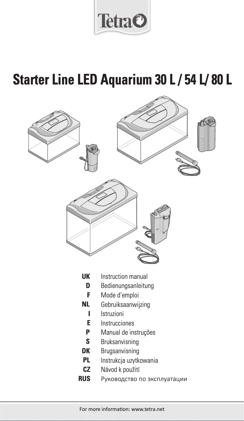 Página 1 del manual Manual de usuario Tetra Starter Line LED Aquarium 80L
