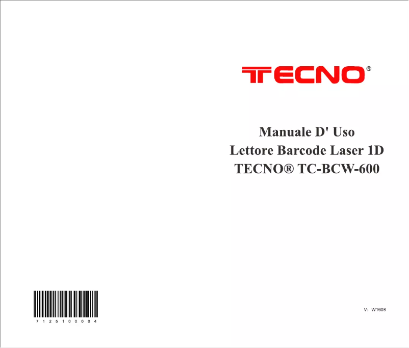 Page n°1 - Manuel utilisateur Tecno TC-BCW-600