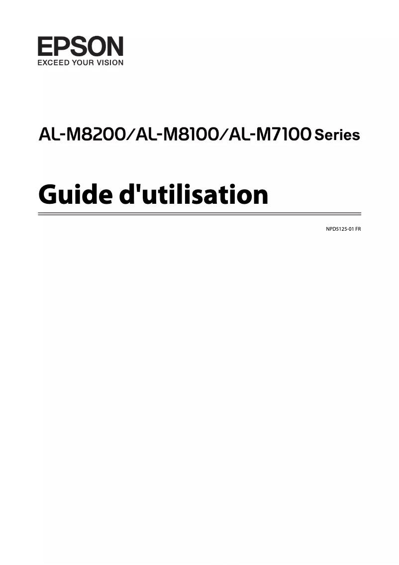 Page 1 de la notice Manuel utilisateur Epson WorkForce AL-M8100DN