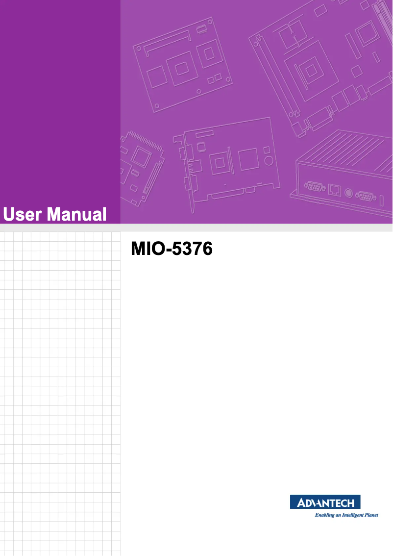 Page n°1 - Manuel utilisateur Advantech MIO-5376R-P5A1
