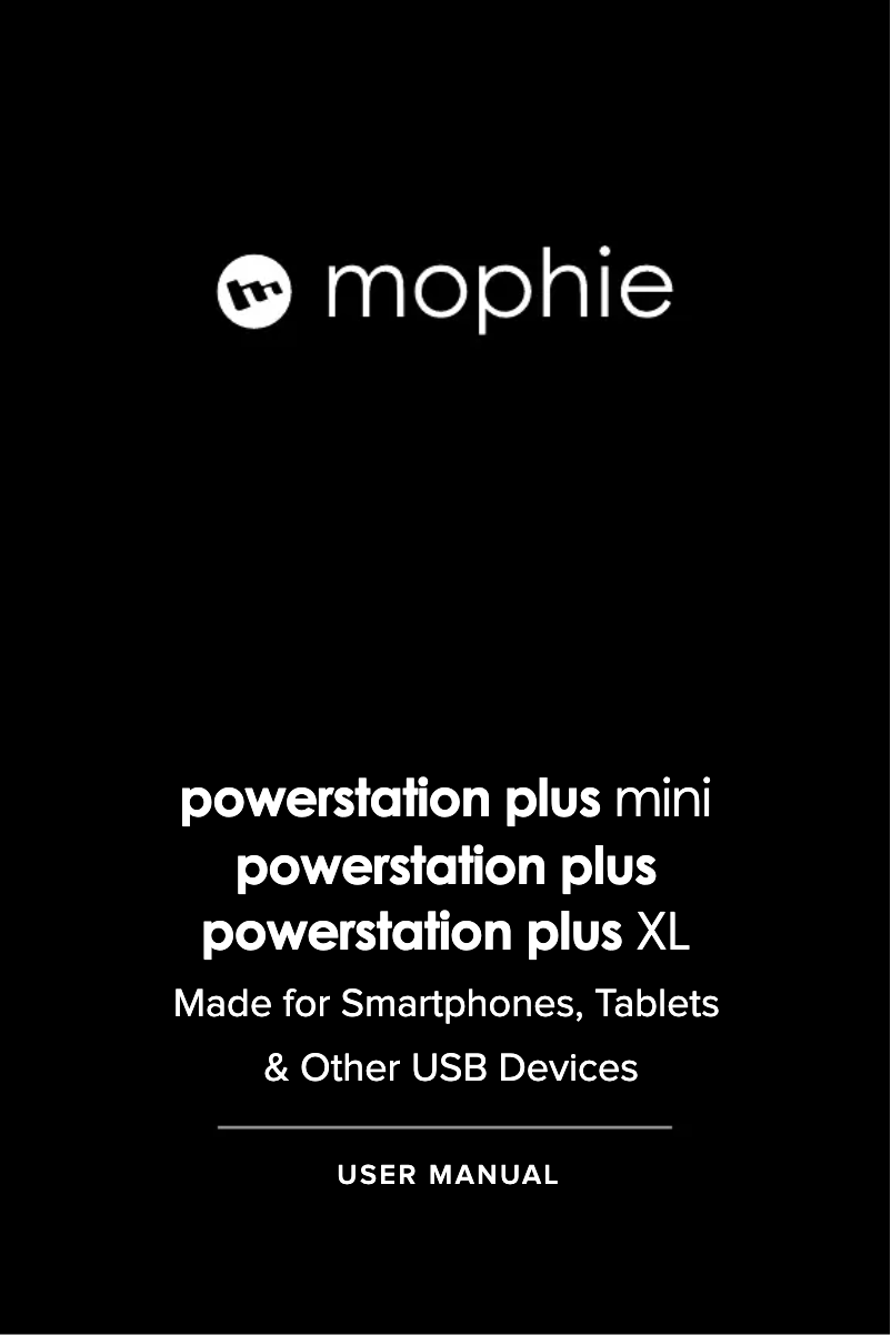 Page 1 de la notice Manuel utilisateur Mophie Powerstation Plus Mini