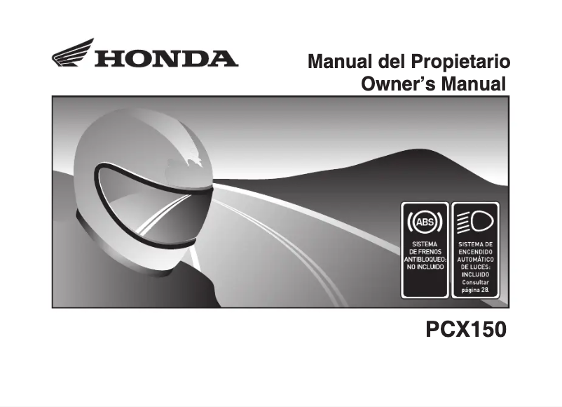 Page 1 de la notice Manuel utilisateur Honda PCX150 (2021)