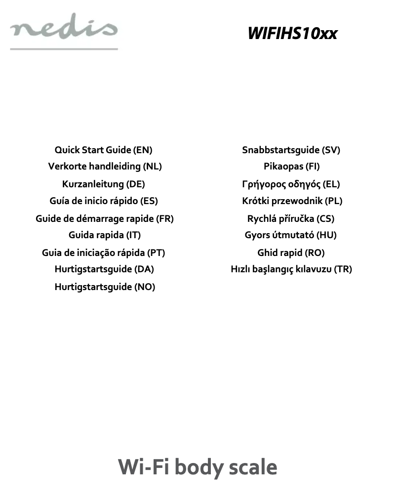Page 1 de la notice Manuel utilisateur Nedis WIFIHS10WT
