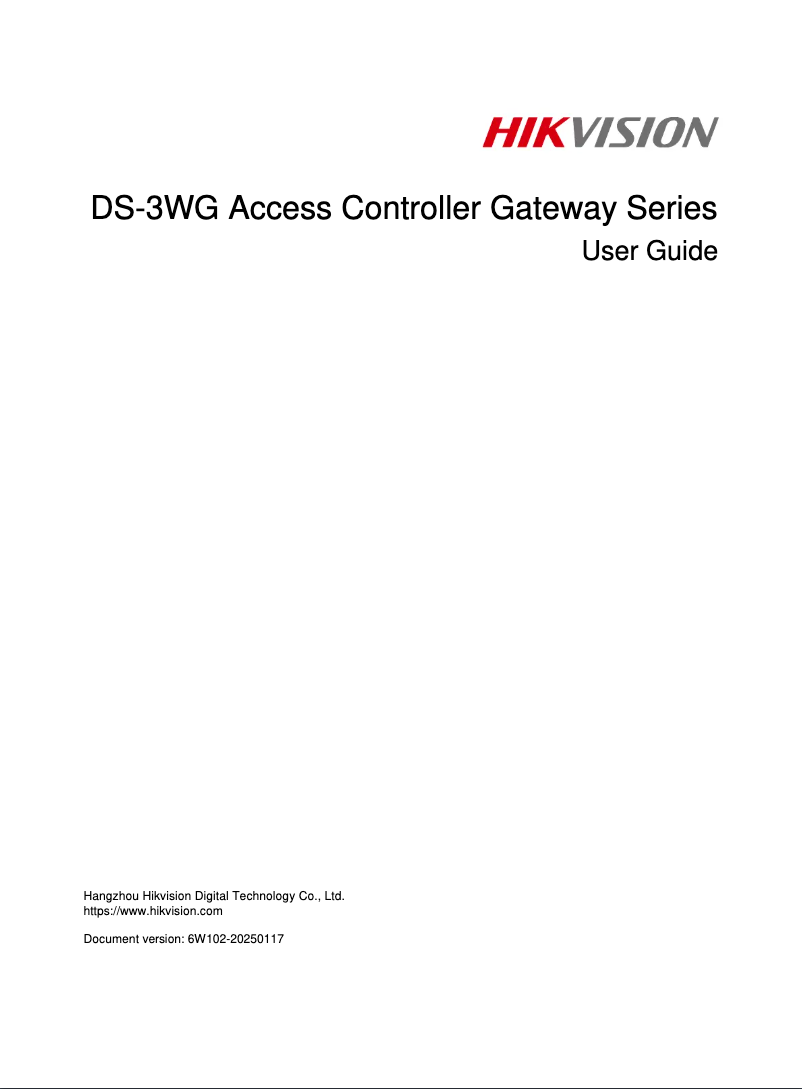 Page 1 de la notice Manuel utilisateur Hikvision DS-3WG210GP-SI