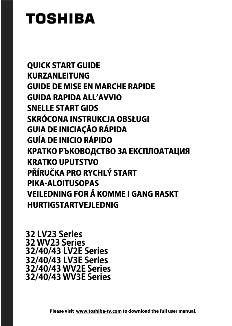 Image de la première page du manuel de l'appareil 32LV3E63DG
