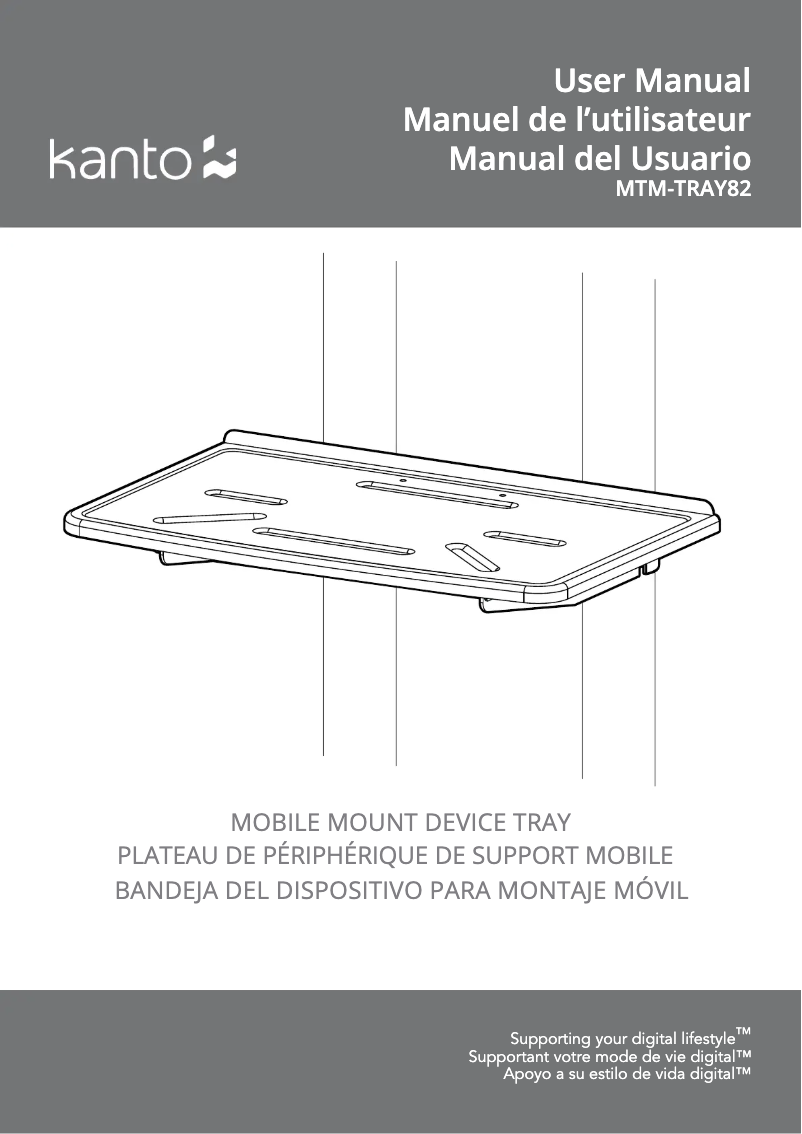 Page 1 de la notice Manuel utilisateur Kanto MTM-TRAY82