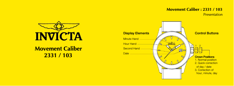 Page 1 of the manual User Manual Invicta Pro Diver 10229