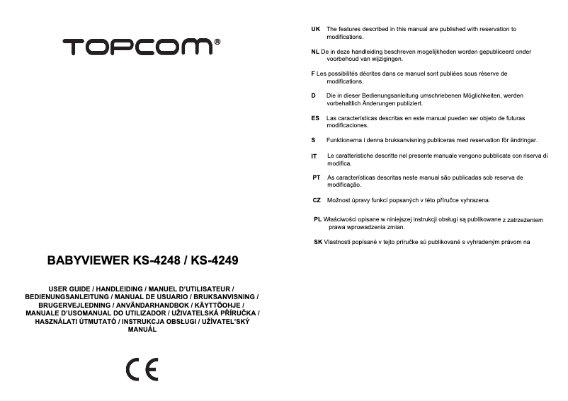 Image de la première page du manuel de l'appareil KS-4249