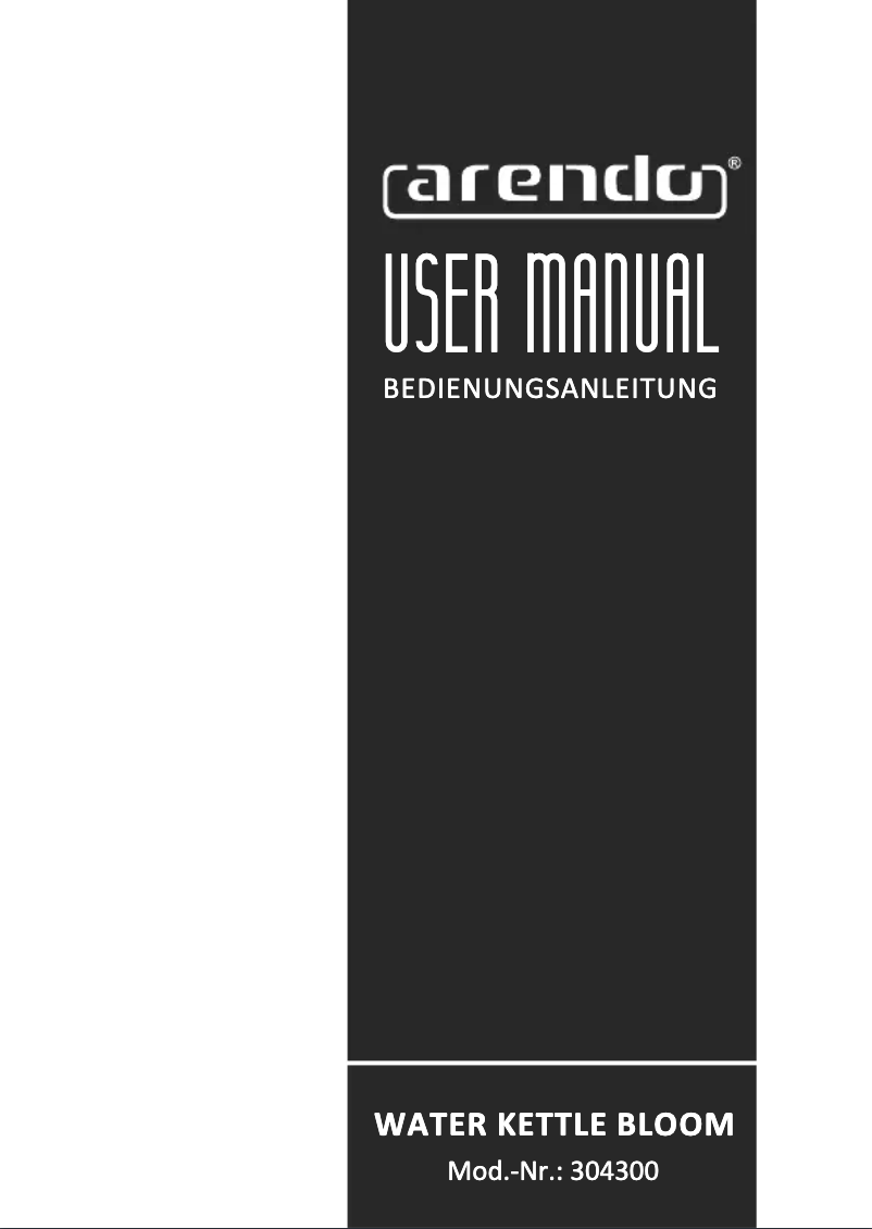 Page 1 de la notice Manuel utilisateur Arendo Bloom 304300