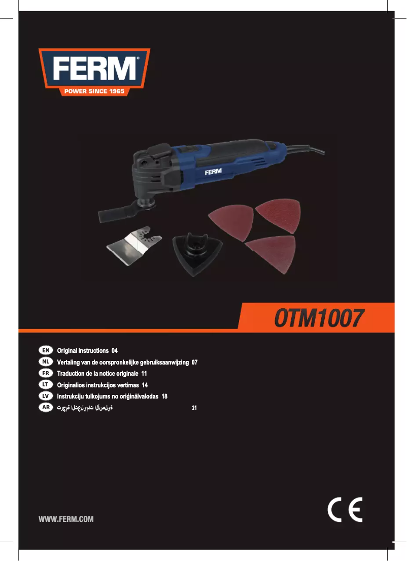 Page 1 de la notice Manuel utilisateur Ferm OTM1007